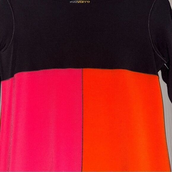 Eva Varro Handcrafted Block dress Pink-red and black size M - Picture 2 of 9